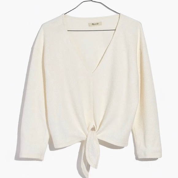 Madewell Tops - Madewell Texture & Thread Textured Tie Front Top